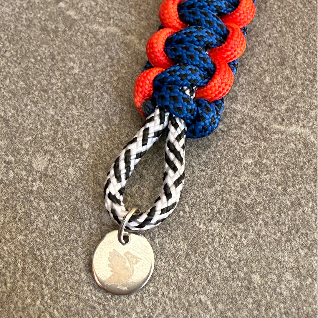 Crimson Paracord Bracelet — Blue / Crimson