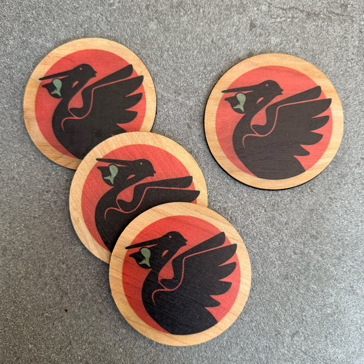 Pelican Pete Coasters — Set of 4