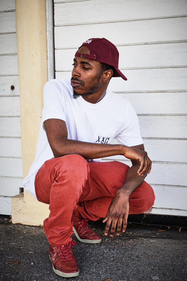 Trout Dad Hat — Burgundy
