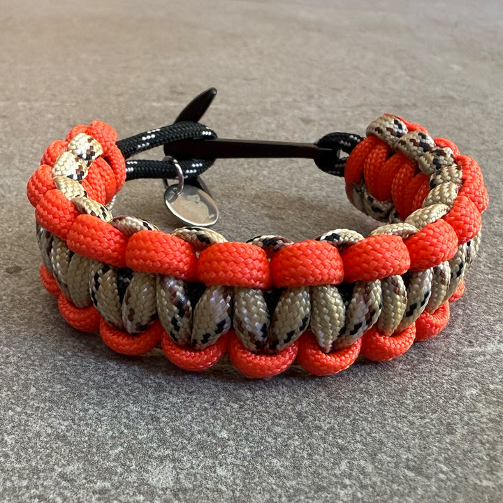 Coral Paracord Bracelet — Orange / Camo