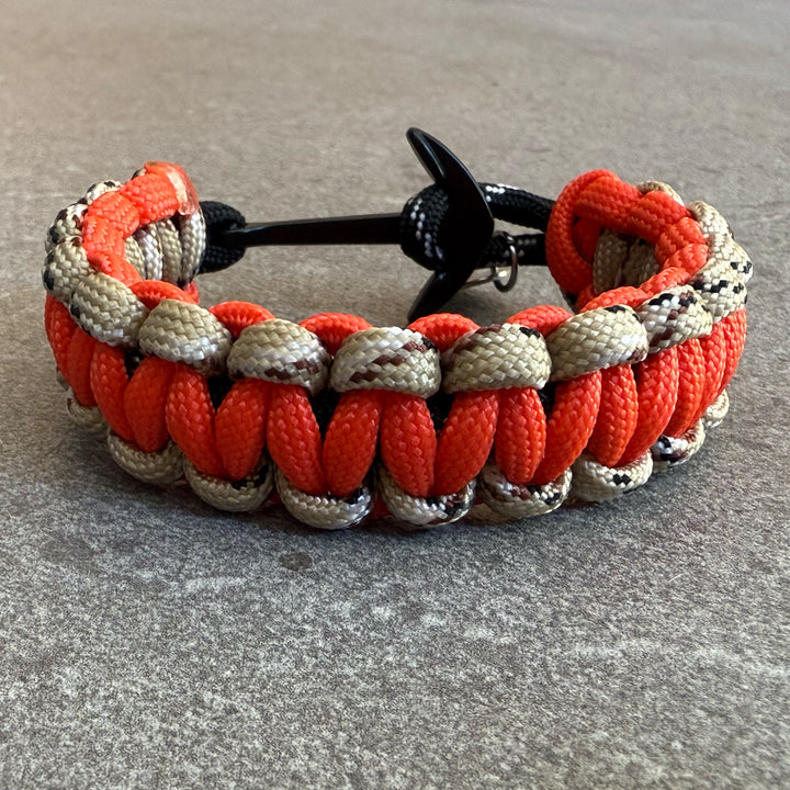 Coral Paracord Bracelet — Orange / Camo