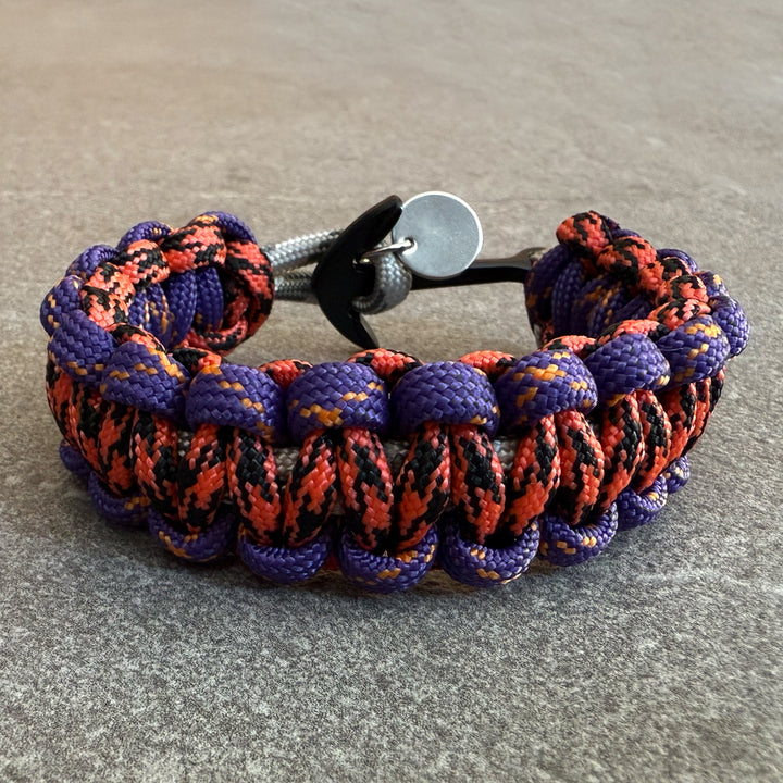 Bermuda Paracord Bracelet — Purple / Orange