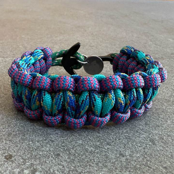 Neptune Paracord Bracelet — Blue / Purple / Teal