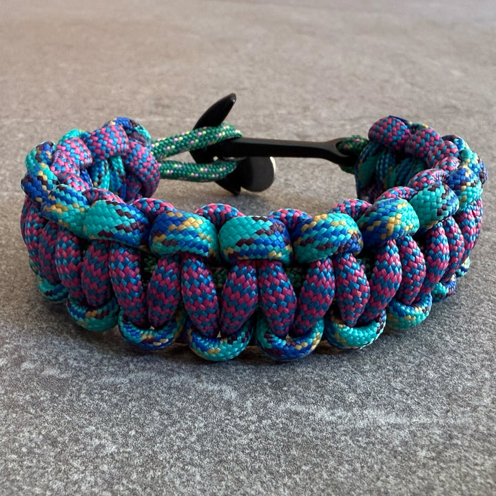Neptune Paracord Bracelet — Blue / Purple / Teal