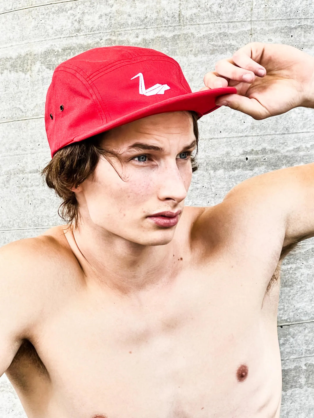 Origami Pelican Hat — Red