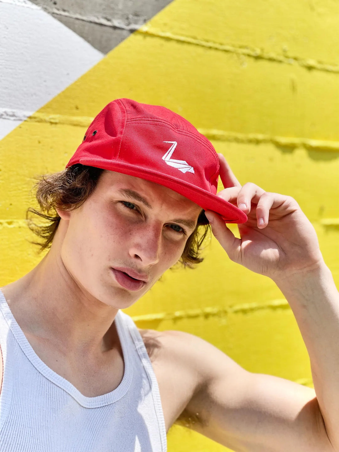 Origami Pelican Hat — Red