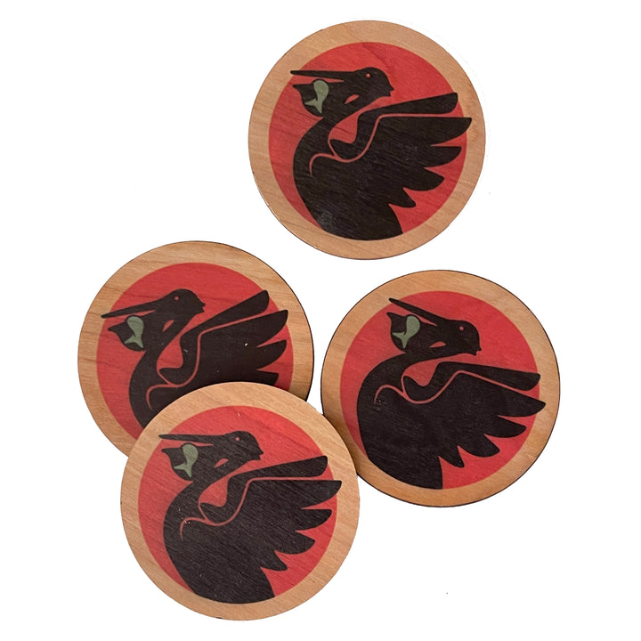 Pelican Pete Coasters — Set of 4