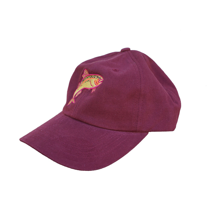 Trout Dad Hat — Burgundy