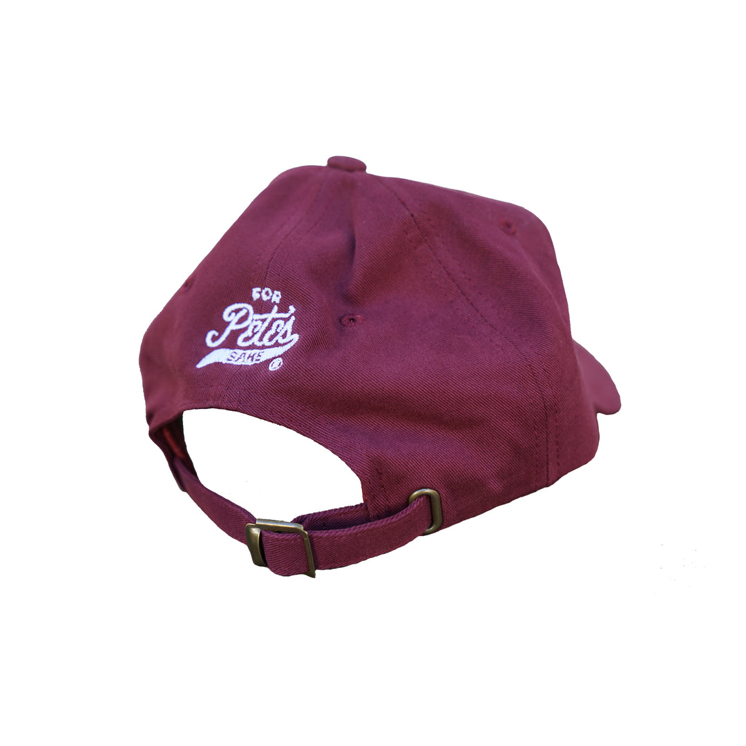 Trout Dad Hat — Burgundy